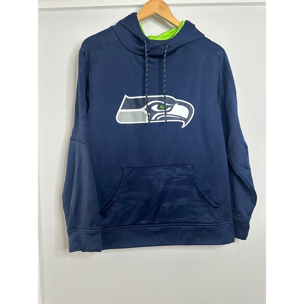 NFL Team Apparel Seahawks Hoodie Pullover Drawstring Pocket Medium‎